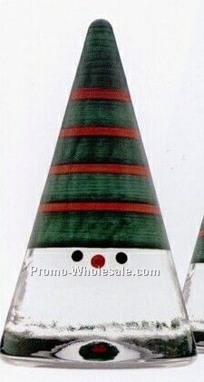 Noel Santa Tree With Green Stripes