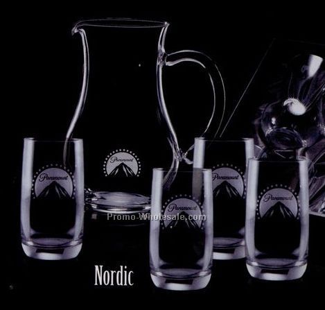 Nordic Pitcher & 4 Hiball Glasses