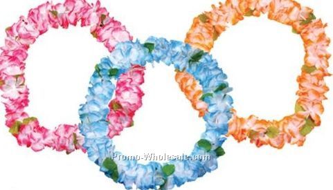 Pastel Jumbo Silk Flower Leis