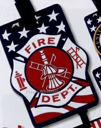 Patriotic Fire Department Bag Tags