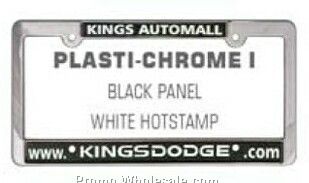 Plasti-chrome I Metallic Frame W/ Raised Letters (Screen Printed)