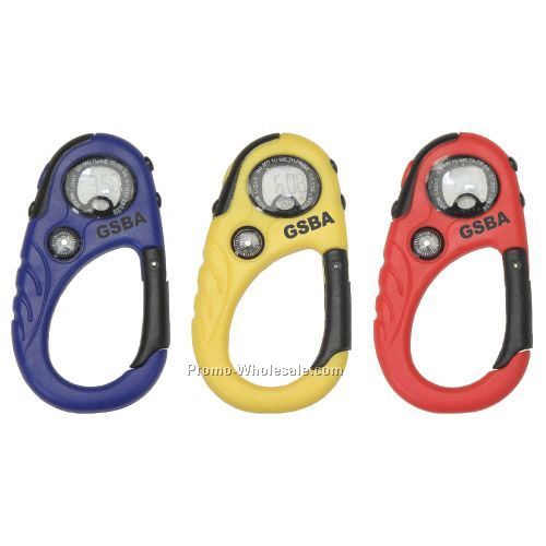 Plastic Carabiner Clock / Stopwatch / Compass