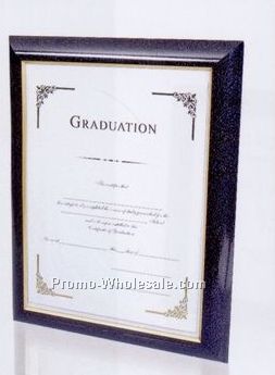 Premium Polymer Certificate Frame W/ Glossy Black Granite Finish