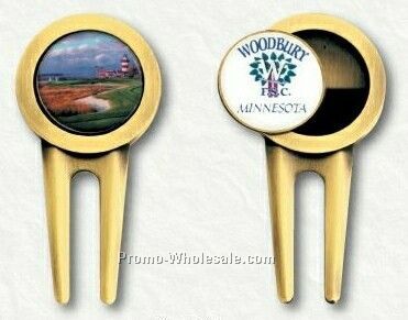 Promotional Divot Tool Ball Marker With 1" Insert (3 Day Service)