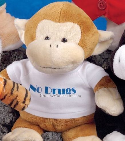 Pudgy Plush Stuffed Monkey (9")