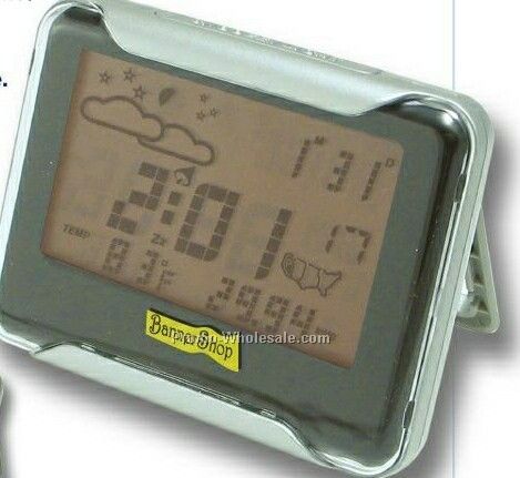 Radio Control Alarm Clock W/ Wireless Weather Station With Forecast