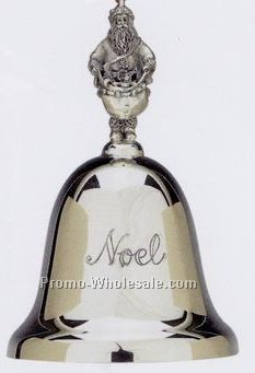 Silverplated Noel Bell Ornament