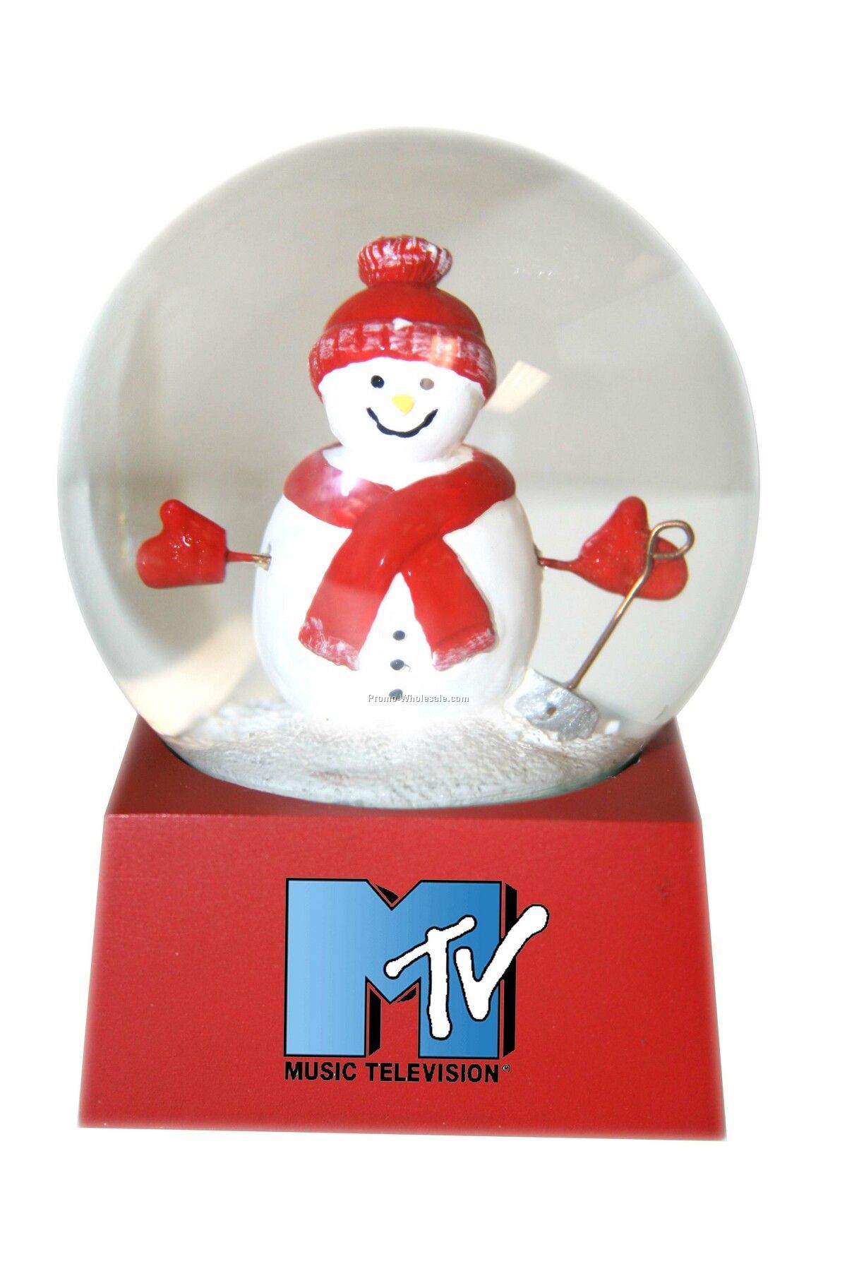 Stock Snow Man Snow Globe