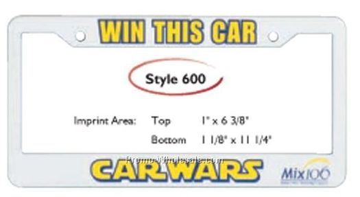 Style 600 License Plate Frame