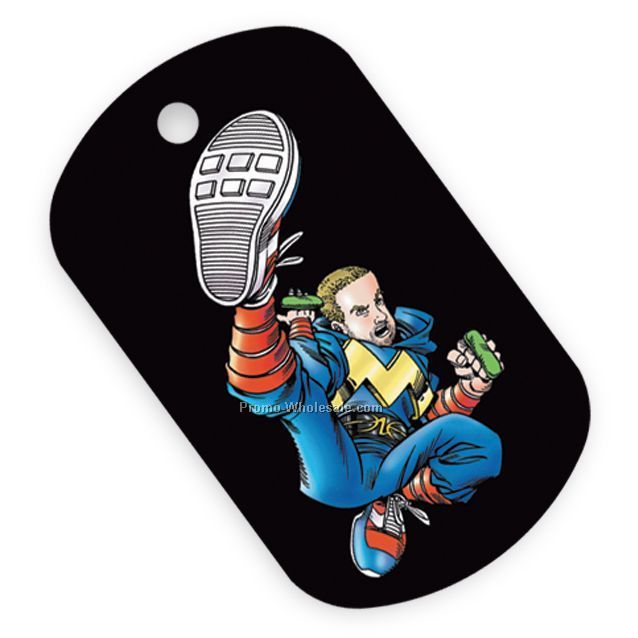 Styrene Dog Tag With Lenticular Animation