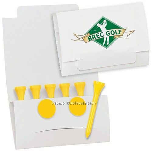 Tee Off 6-2 Golf Tee Packet With 2-1/8" Tees (3 Day Service)