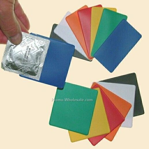 The Bazic Plus Textured Condom Wallet & Condom W/ 2 Color Print