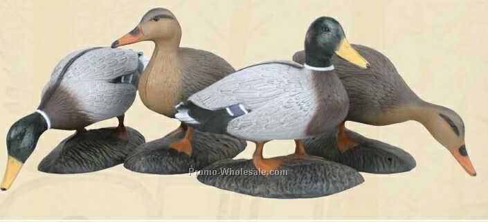 The Enticer Full Body Mallard Duck Decoy - 2 Drake & 2 Hen