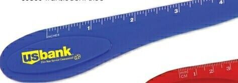 Translucent Blue Magnetic Letter Opener With Ruler