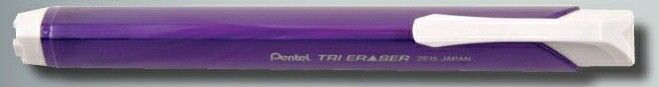 Tri Eraser Retractable & Refillable Stick Eraser (Violet/ White Accent)