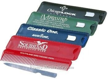 Unbreakable Comb/ Nail File W/Matching Vinyl Case (Comb Or Case Imprinted)