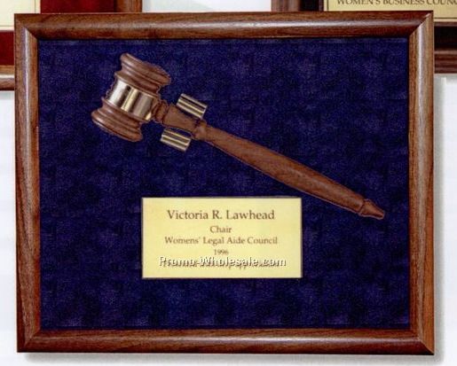 Walnut Shadow Box Gavel Award (9"x11")