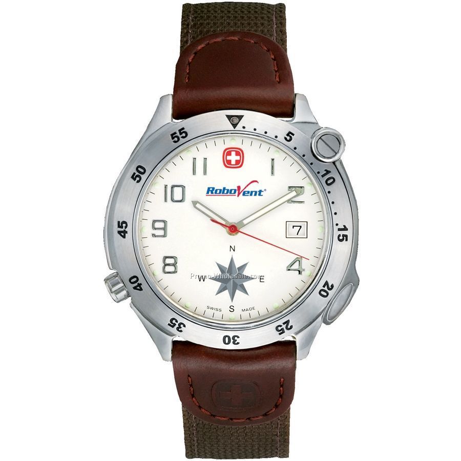 Wenger Men's Brown Compass Watch