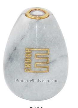 White Marble Egg Shaped Kaleidoscope (Sandblast)