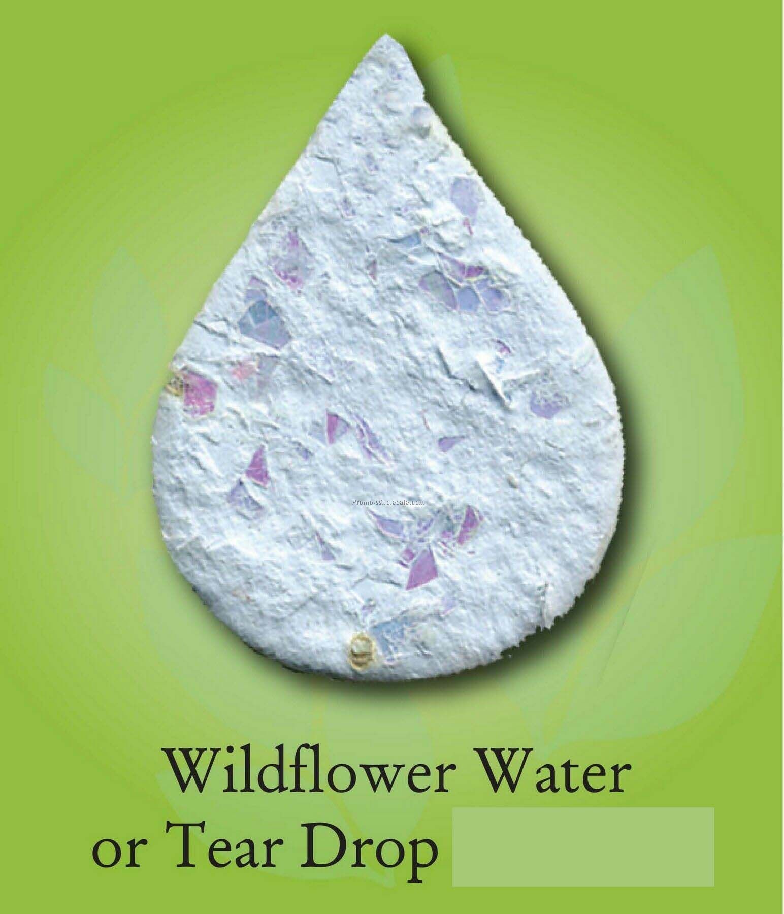 Wildflower Water Drop Ornament W/ Embedded Seed