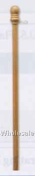 Wood 2 Piece Outdoor Flagpole (5'x1")