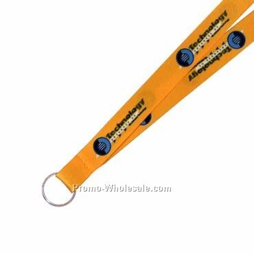 1" Full Color Tradeshow Lanyard W/ Key Ring Attachment