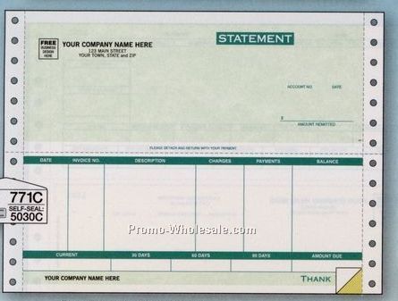 1 Part Classic Statement (Accpac Compatible/ Bpi Accounting Ii)