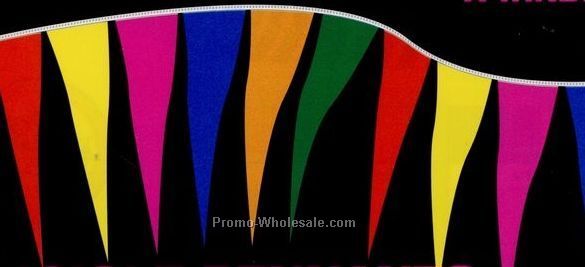 110' Fluorescent Icicle Pennants W/ 80 Per String - Brilliant Red