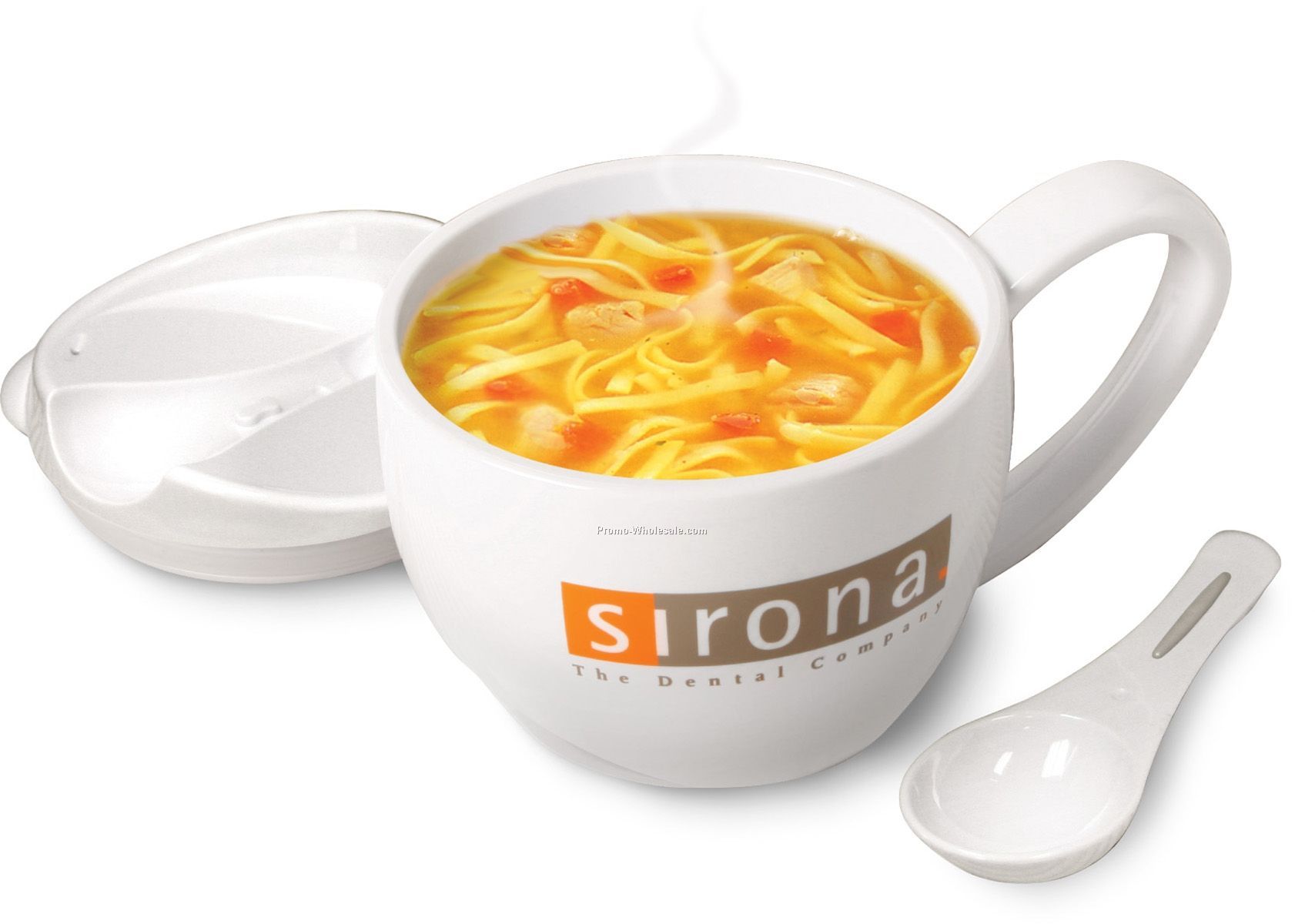 15 Oz. Soup Mug Soupreme W/ Lid And Attached Spoon