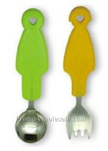 15cmx3-1/2cmx.3cm Angels Spoon/ Fork Set