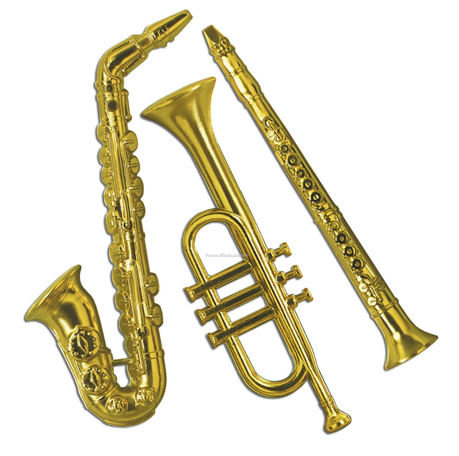 17"-21" Gold Plastic Musical Instruments