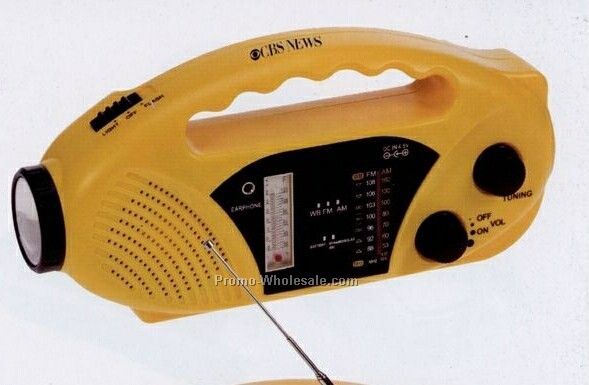 2-5/8"x9-1/2"x4-1/2" Solar Dynamo Noaa 8-in-1 AM/ FM Emergency Tool
