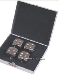 2-7/8"x2-3/8"x3/4" Executive Aluminum Dice Set