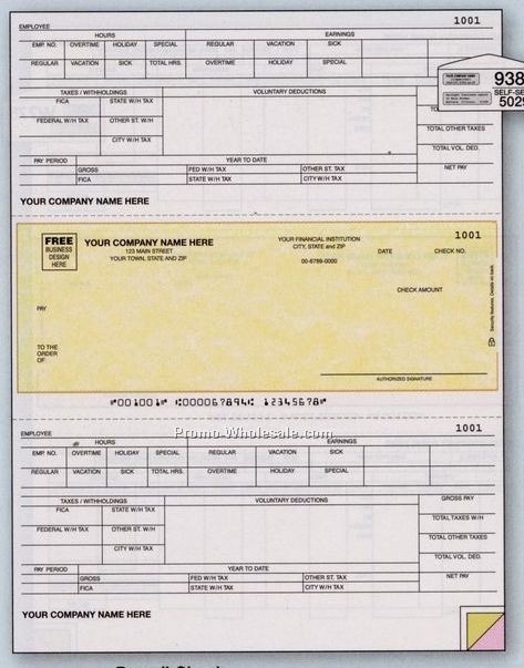 2 Part Payroll Check (Microsoft Classic Accounting)