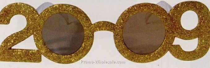 2009 Gold Glitter Glasses