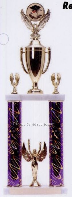 22-1/2" 2 Tier Trophy W/ Insert Holder