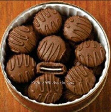 25 Oz. Chocolate Covered Cookies Designer Gift Tin
