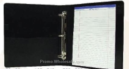 28cmx33cm Black Cow Napa 3" Capacity 3-ring Bi-fold Binder