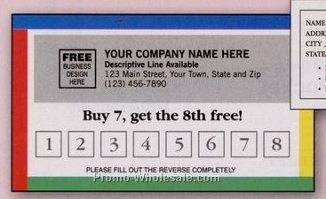 3-1/2"x2" Primary Frequent Buyer Card W/ Validation Stamp