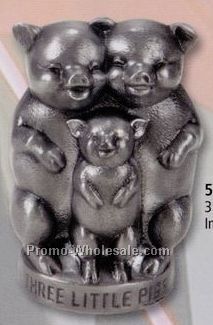 3-1/2"x5-1/4" 3 Little Pigs Bank