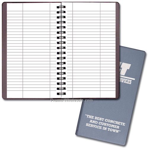 3-1/2"x6-1/2" Tally Book W/ Frosted Vinyl Cover