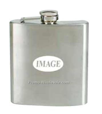 3-3/4"x4-1/2" 6 Oz. Stainless Steel Liquor Hip Flask