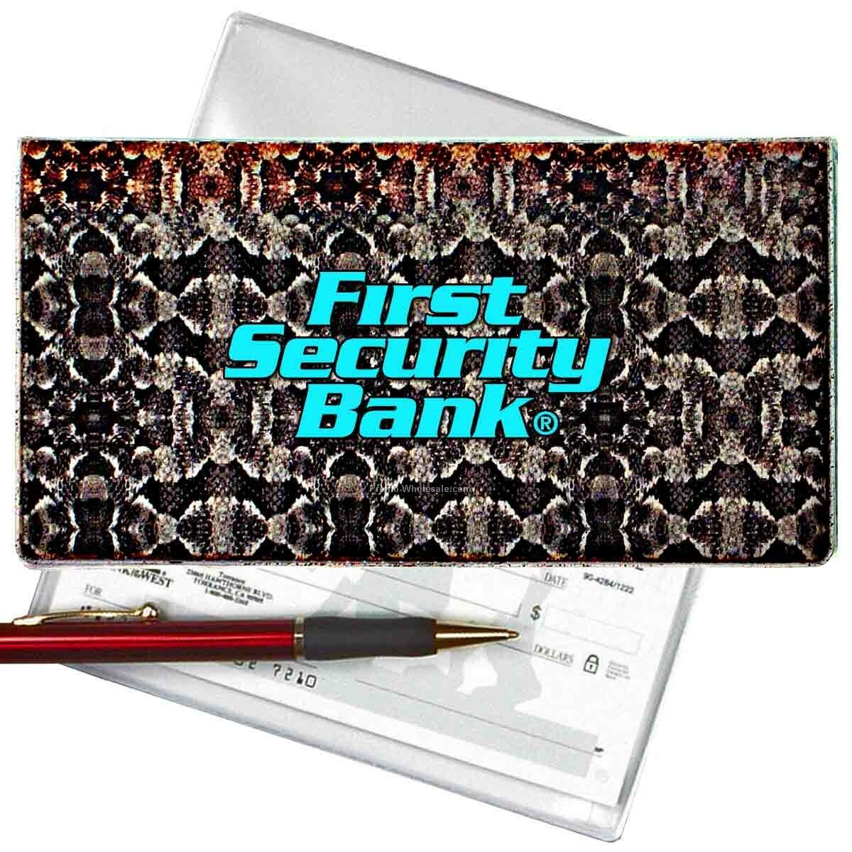 3-3/8"x6-3/8" 3d Lenticular Checkbook Cover - Stock / Snakeskin
