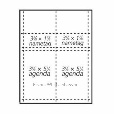 3-5/8"x1-7/8" & 3-5/8"x5-1/4" Custom Nametag Inserts - Blank