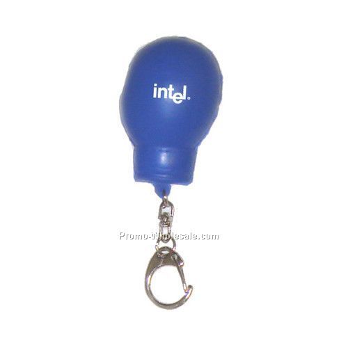 3"x2"x2" Blue Promotional Boxing Glove Keychain