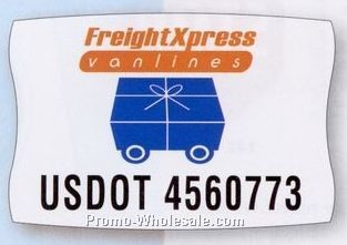 3"x4-1/2" Rectangle Truck Sign & Equipment Decal W/ Square Corner