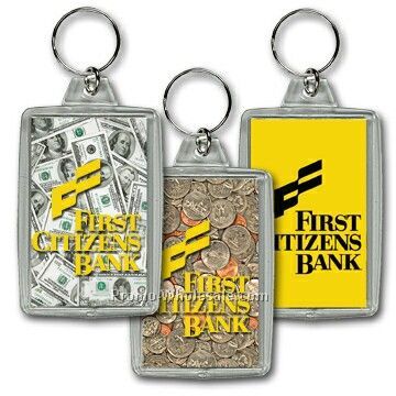 3d Lenticular Acrylic Key Chain - Stock 2"x3" - Rectangle