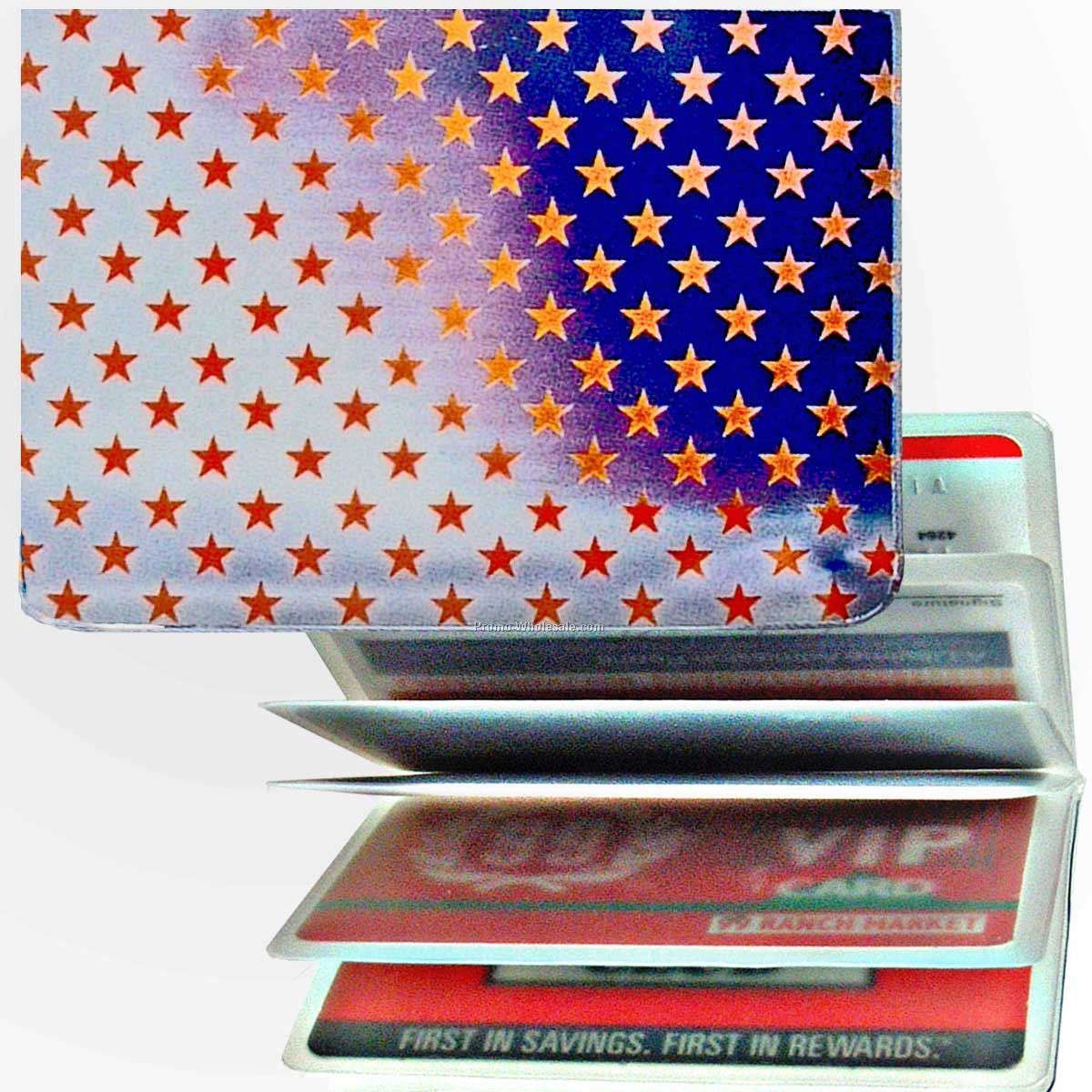 3d Lenticular Id / Credit Card Holder - Stock / Hearts & Flowers