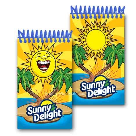 3d Lenticular Mini Notebook; Stock; Animated Sunshine; Custom