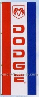3'x8' Stock Dealer Logo Single Face Drape Flag - Dodge
